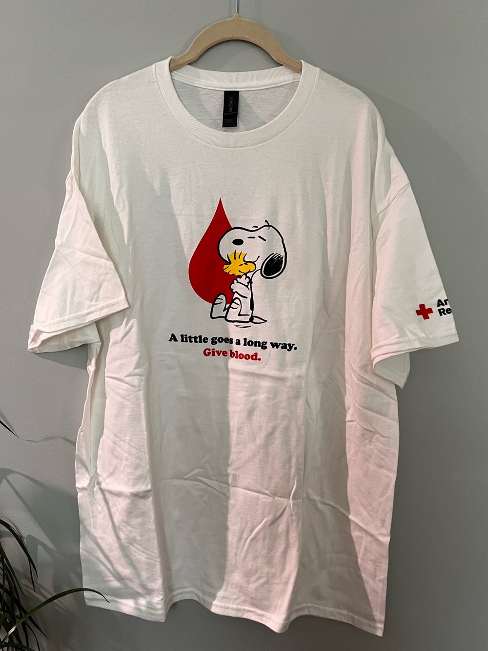 american red cross x snoopy tee shirt
